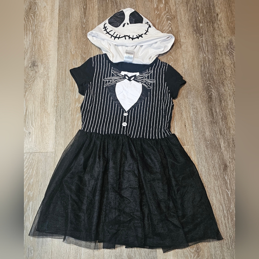 Disney Nightmare Before‎ Christmas Dress With Hood. Kids Size M7/8. From Disney.